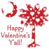 Buy Happy Valentine's Y'all White Heart Palmeto Moon T-Shirts, Apparel, and Gifts